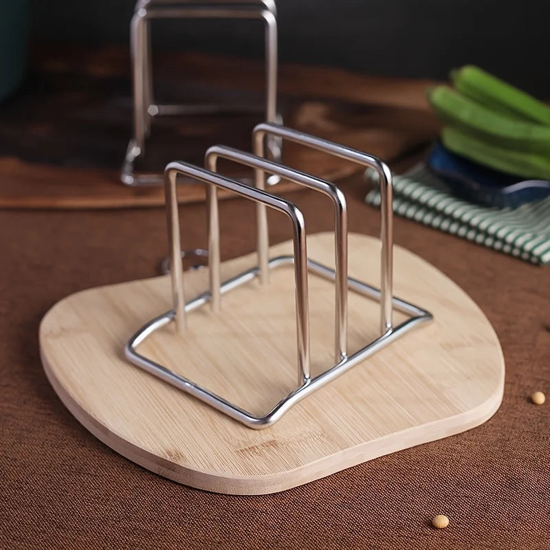 Space-Saving Stainless Steel Pot Lid Cutting Board Organizer Combo lifestyle view