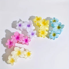 1 Set of Women's Contrast Color Flower Hair Claw Daily Various Scenes Hair Spring and Summer New Hair Accessories