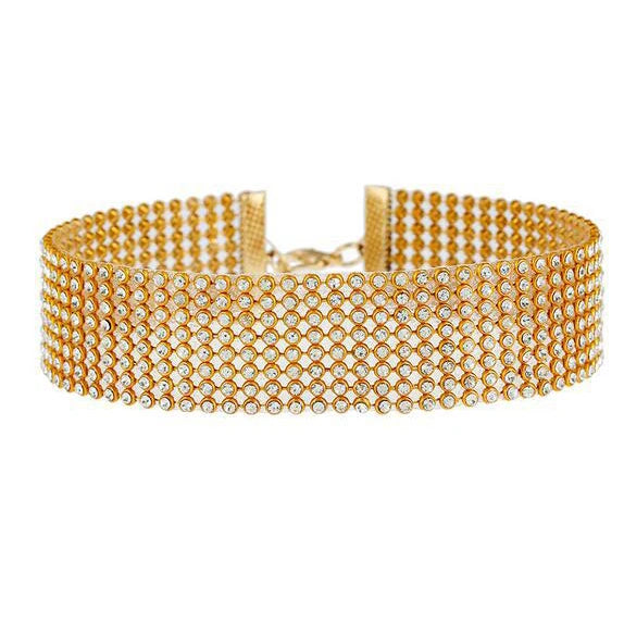 TOP Quality Cool Shiny Rhinestone Bundle Neck Popular Element Collar Necklace Punk Hi alternate view