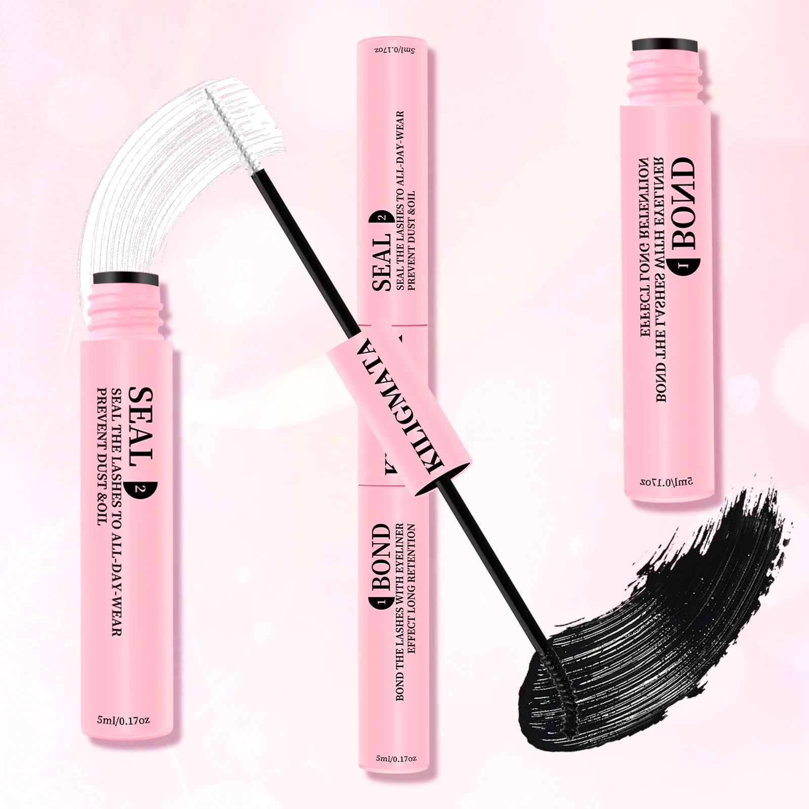10ml Cluster Lash Glue Waterproof Sweatproof Black Eyelash Adhesive Quick-Dry Clusters Hold up to 72 Hours