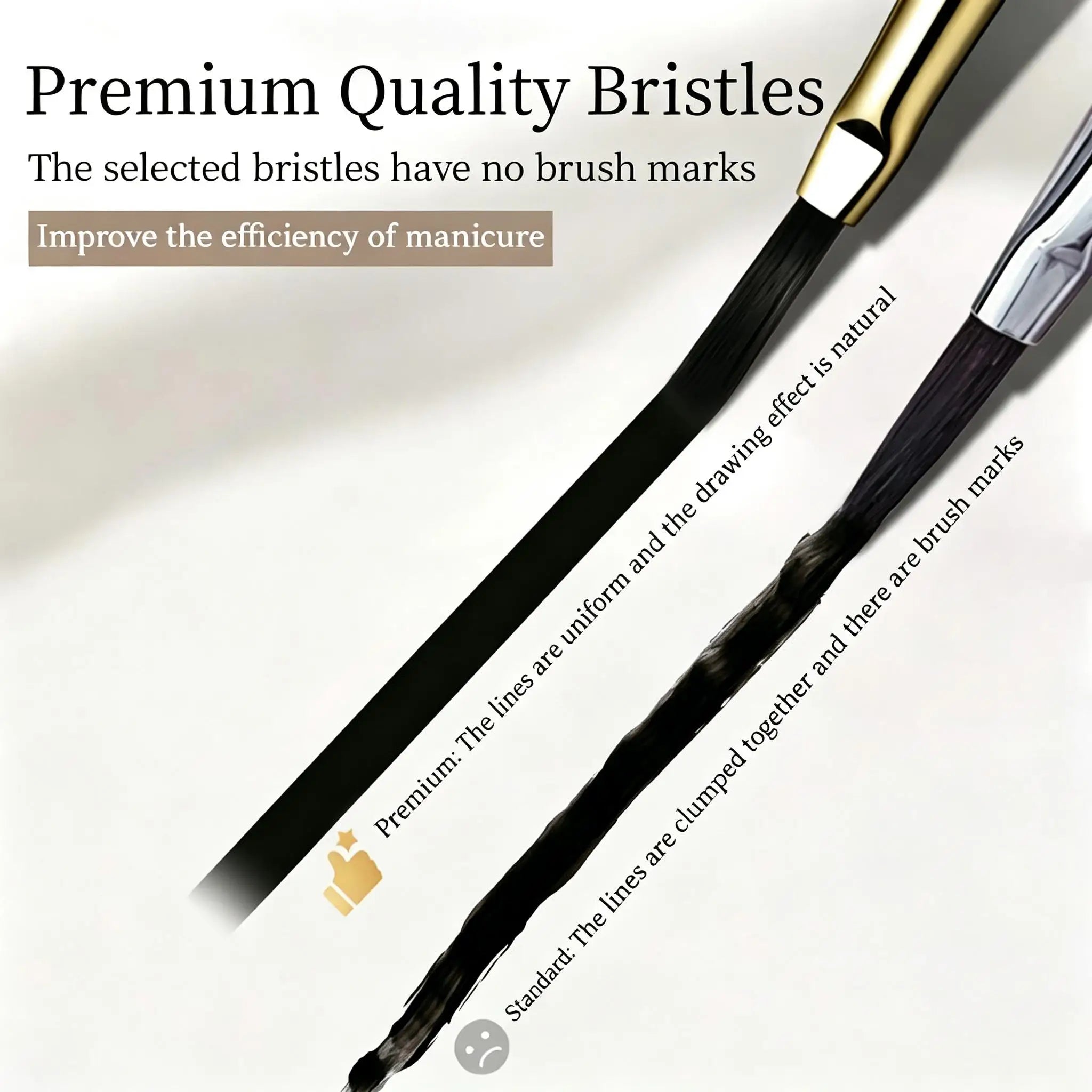 1/2/5Pcs French Plaid Nail Art Brush Set Ultra-Fine Liner Flat Brush for Grid Pattern lifestyle view