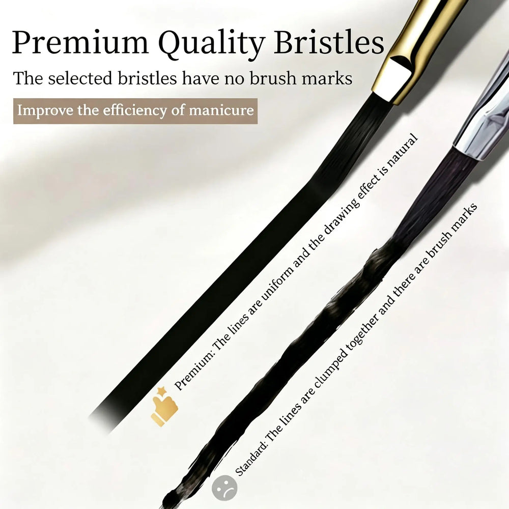 1/2/5Pcs French Plaid Nail Art Brush Set Ultra-Fine Liner Flat Brush for Grid Pattern lifestyle view