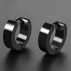 1 /11 Pairs Punk Stainless Steel Stud Earrings Black Earrings Set For Men Women Vintag close-up view