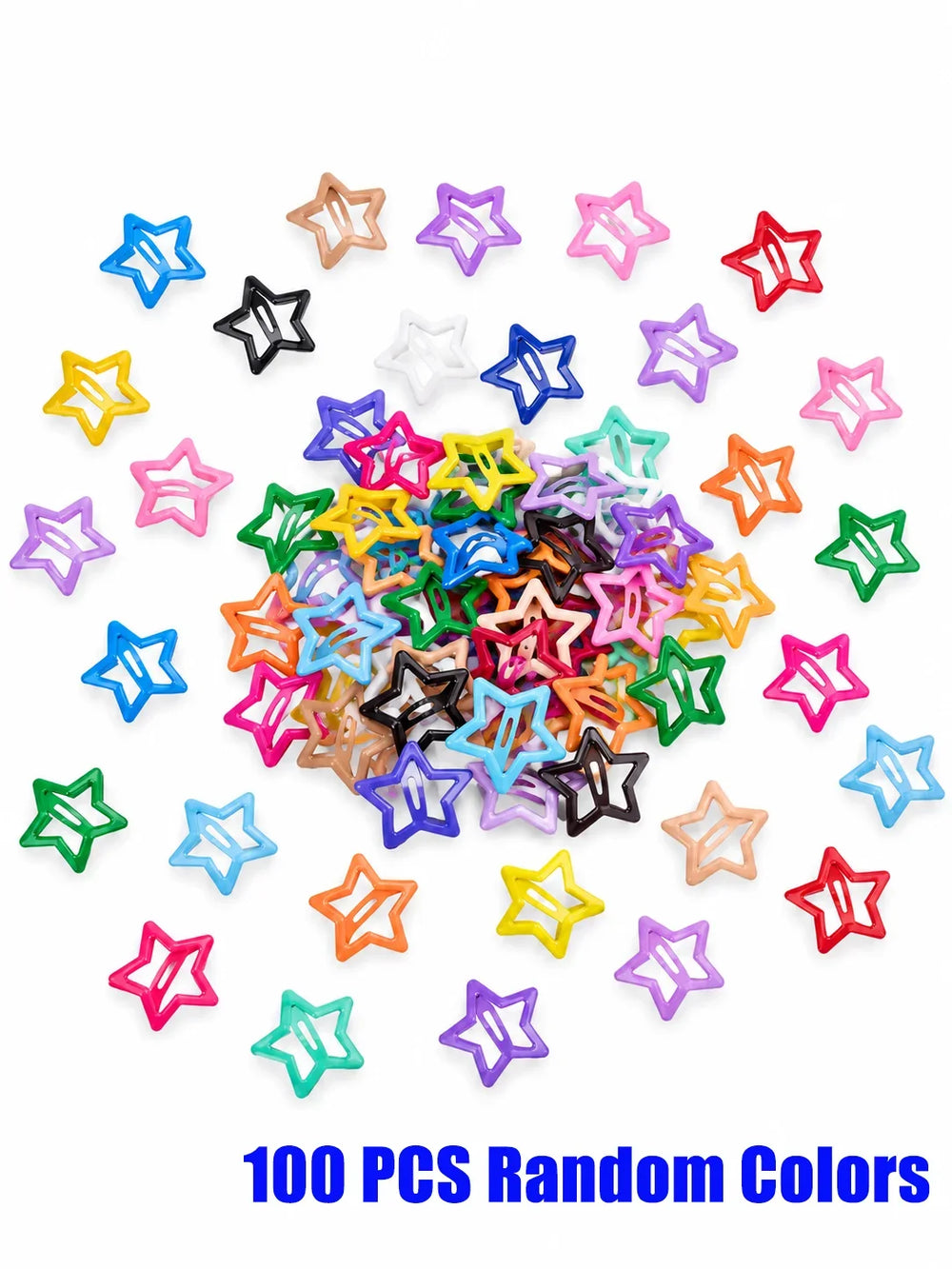 Mini Star Hair Clip Kids Colorful Metal Hair Clips Cute Y2K Hair Accessories for Women & detail view