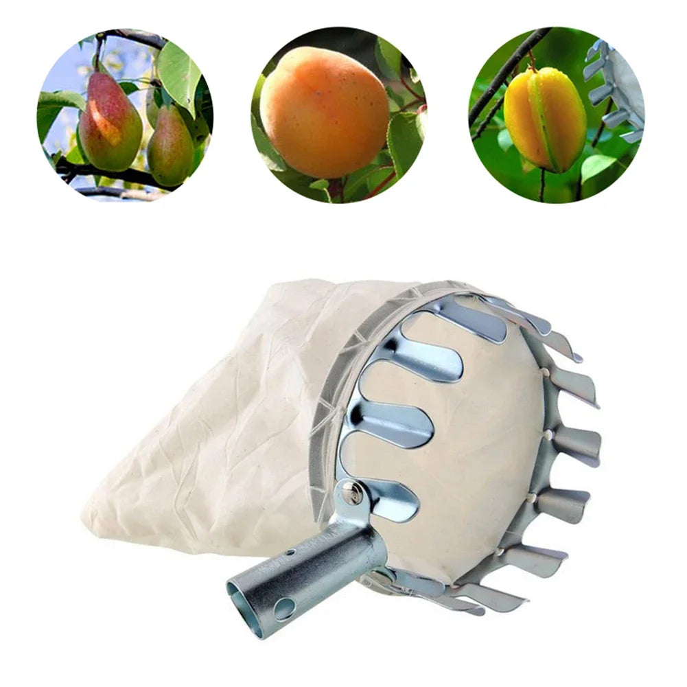 Metal Fruit Picker Head with Cloth Pouch