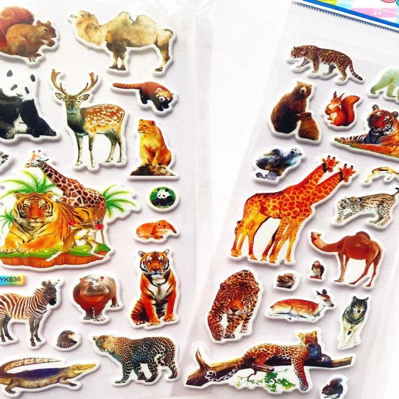 10pcs 3D Puffy Stickers Animals Bulk Stickers Scrapbook detail view