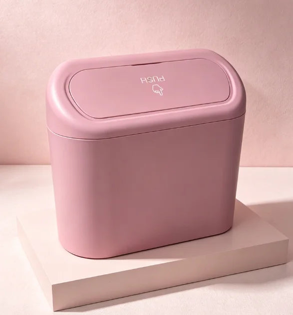 Car Trash Can, Mini Leakproof Trash Can for Car Desk, Thickened Garbage Bags Included, close-up view