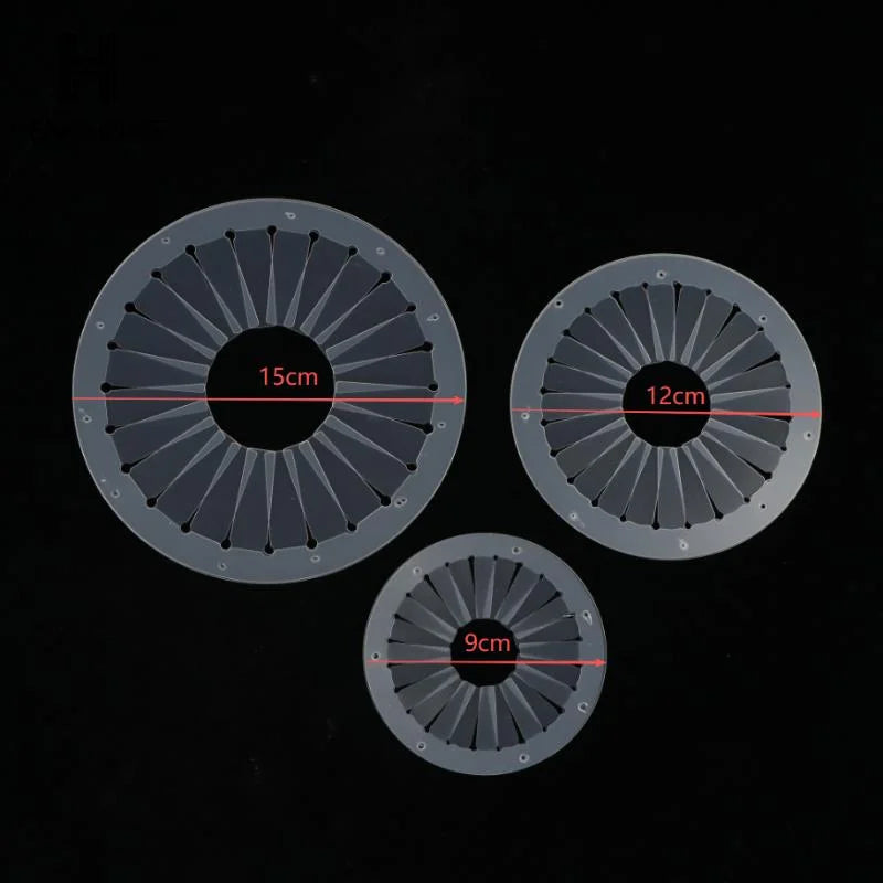 3Pcs 9/12/15CM Rosette Maker Patchwork Accessory For Beginners Ribbon Flower Folds additional angle