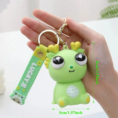 Big Eyed Dragon Squishy Toy | Pop Eyes Fidget Keychain for Stress Relief alternate view