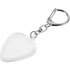 1pc Guitar Pick Holder Keychain - Heart-Shaped with Secure Lid, Durable Acrylic Guitar Pick Organize