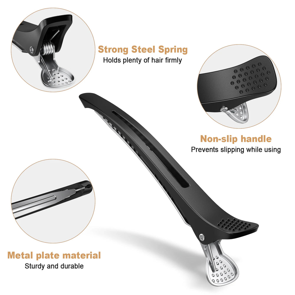 Duckbill Alligator Hair Clips for Hairdressing and Styling alternate view