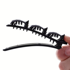 3 PCS Double Braiding Three-Word Clip Bangs Retro Style Hairpin Simple Hair Accessory for Women