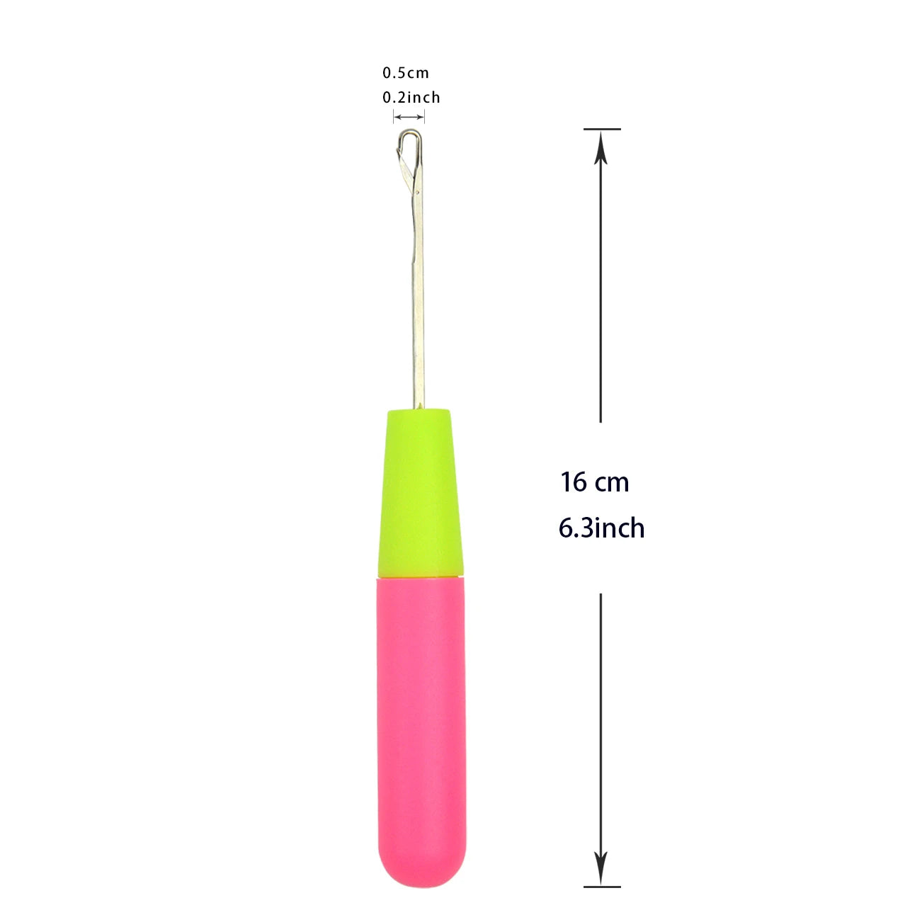 1 Pc 0.5cm/0.38cm Dreadlock Knitting Hook Crochet Hook Plastic Crochet Hook Needle Hair Weaving Crochet Needle Hook