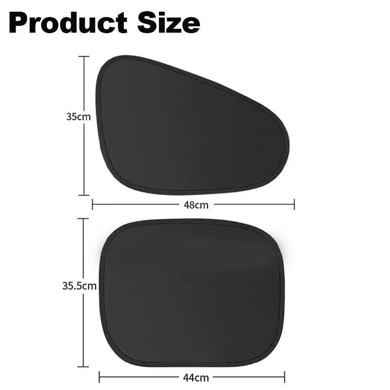 New Electrostatic Sun Visor for Car Side Window 4-Layer Sun Shade Curtains Anti-Glare UV-Blocker Auto Internal Blocker 99.9% UV