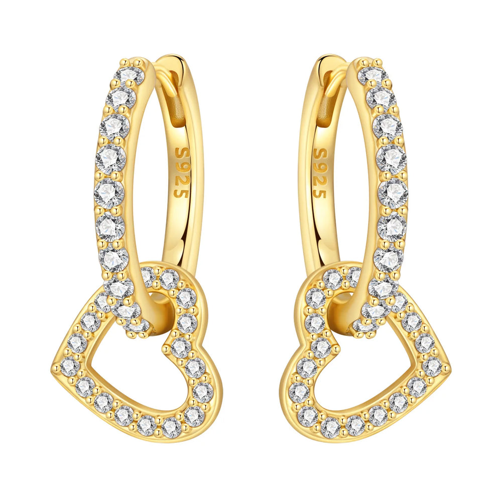 Original 925 Sterling Silver Planet Starlight Earrings Fashion 18K Gold Hoop Earring for detail view