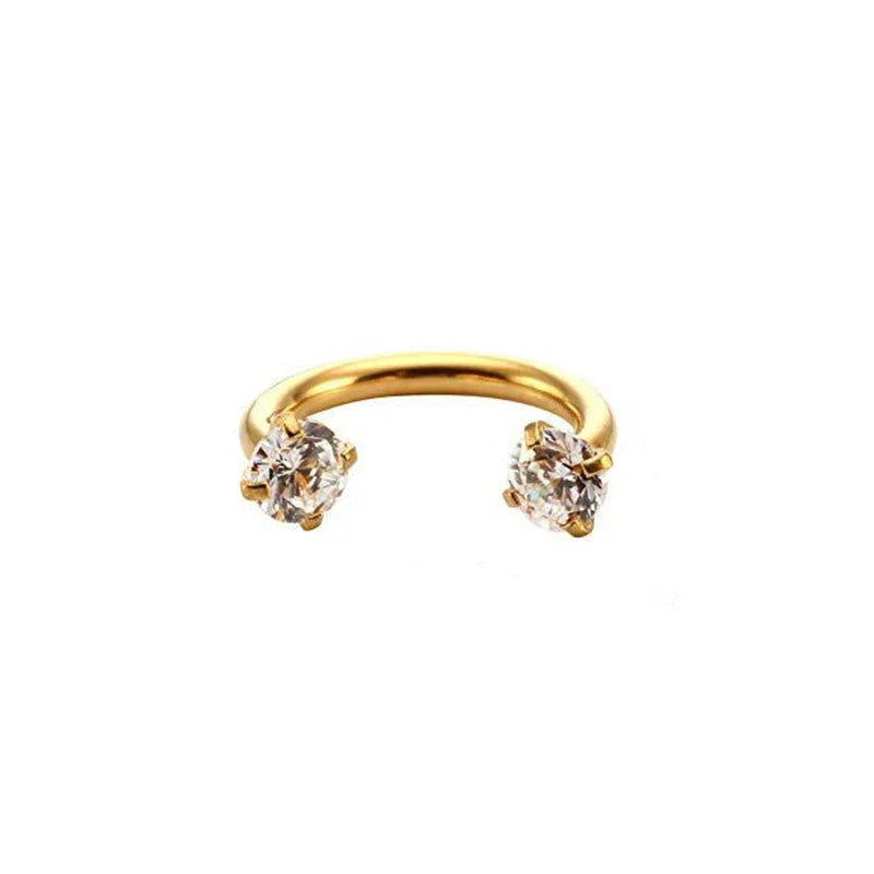 1PC Stainless Steel Crystal Hoop Ring Piercing Nose Ear belly Rings Women Men Cartila alternate view
