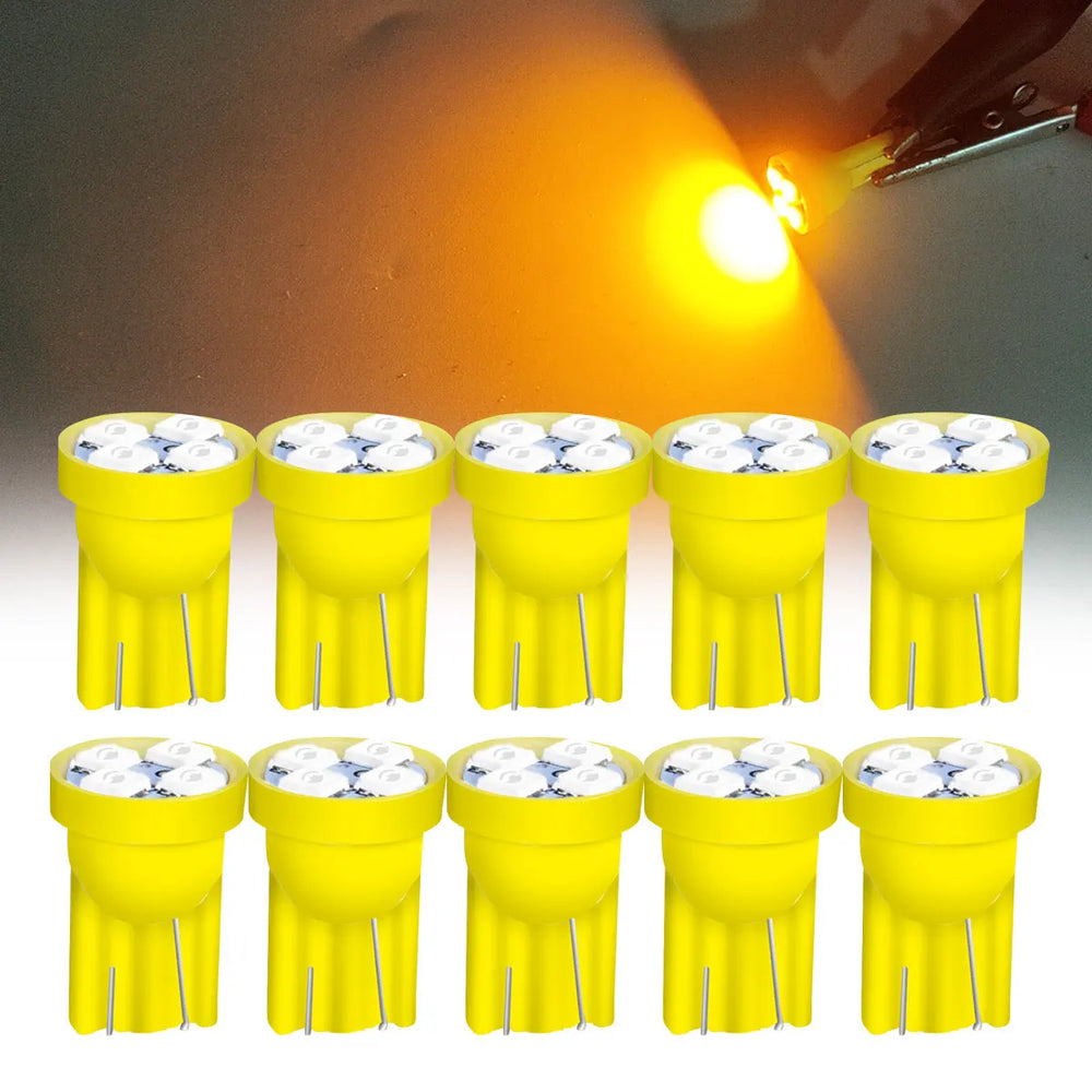 10Pcs T10 4SMD 1210 Blue LED Car Light Bulbs | High Brightness Plug and Play alternate view