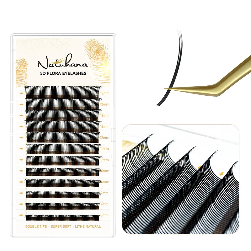 NATUHANA Wet Eyelash Extension 0.07mm | Easy Grafting Manga Wispy Lashes alternate view