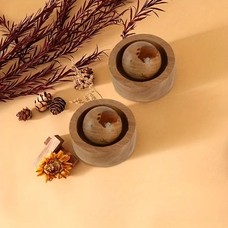 Car & Home Essential Oil Diffuser - Made of Wood Mini Cute Natural Fragrance Diffuser Su detail view