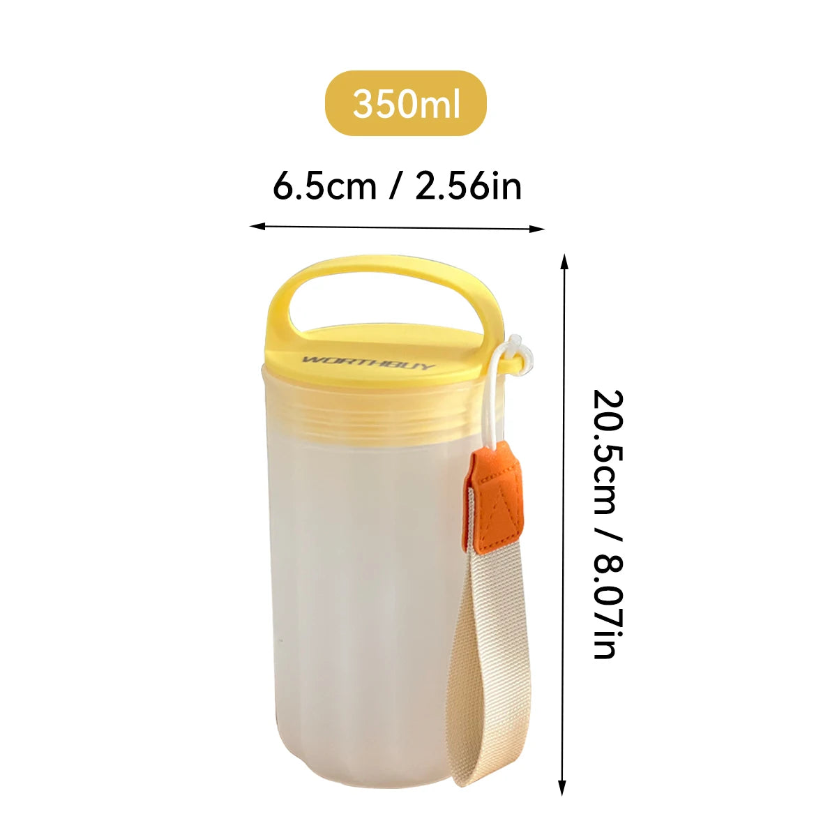 WORTHBUY Portable Plastic Water Bottle With Handle Leak-proof Heat-resistant Tumbler alternate view