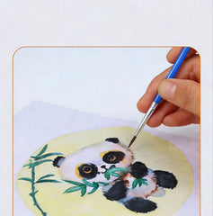 50Pcs Painting Brushes Set Art Round Flat Hair Nylon Hair Paint Brush for Oil Acrylic Watercolor Kid