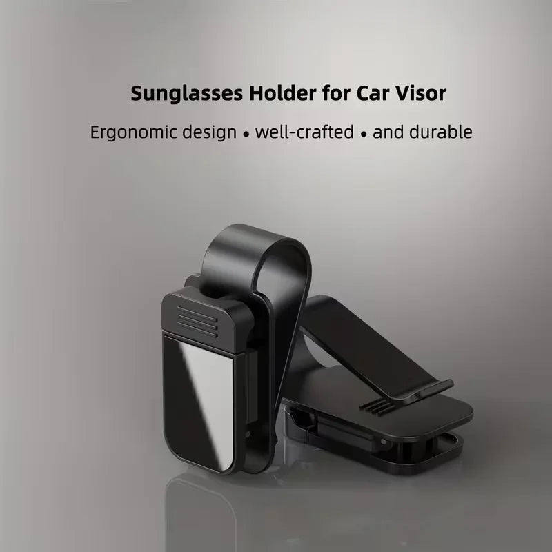 Car Sun Visor Sunglasses Clip Holder Stable Eyeglasses Hanger Card Ticket Organizer additional angle