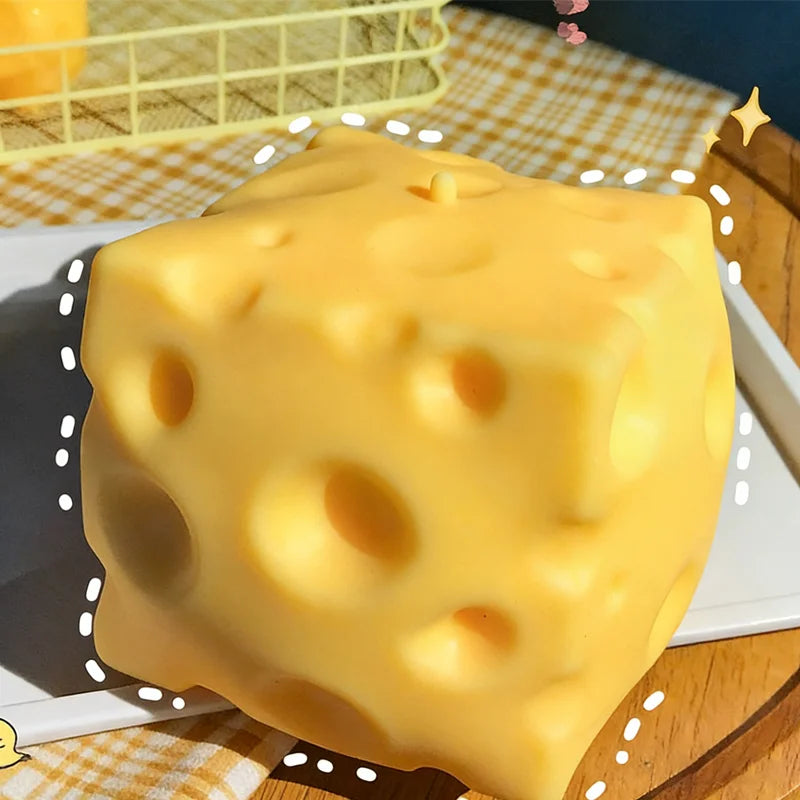 Cheese Squishy Stress Toy | Slow Rebound Squeeze Fidget Ball lifestyle view