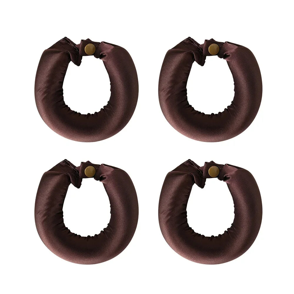 Satin Heatless Hair Curlers | Overnight Flexi Rods for Soft, No-Heat Curls close-up view