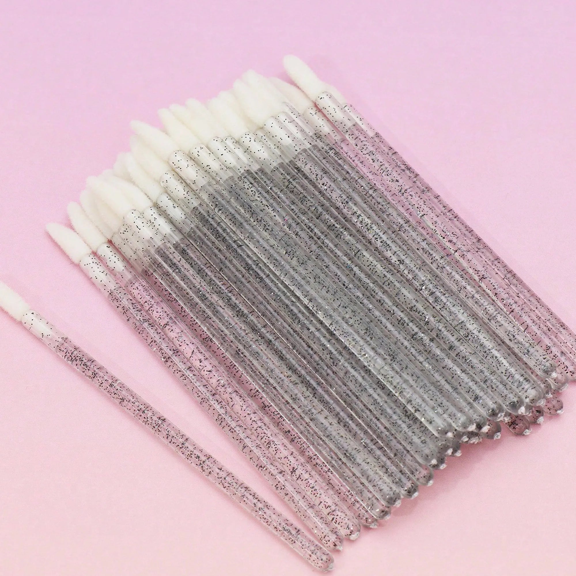 50Pcs Crystal Eyelashes Brush Comb Disposable Eye Lashes Extension Mascara Wands Make lifestyle view