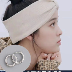 Exquisite 925 Sterling Silver Small Earrings, Plain Silver, Comfortable Earrings, Smooth detail view