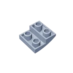 Gobricks GDS-1270 Slope, Curved 2 x 2 Inverted | Compatible with Lego 32803 Building B close-up view