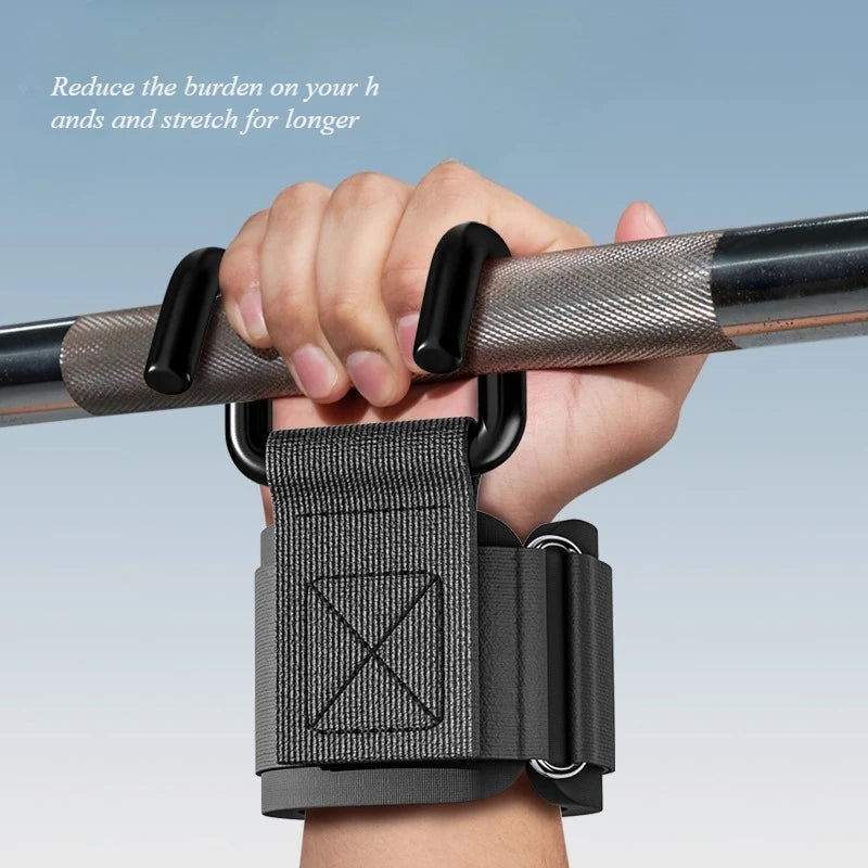 Weight Lifting Hook Grips with Wrist Wraps | Gym Hand-Bar Support for Pull-Ups and Power detail view