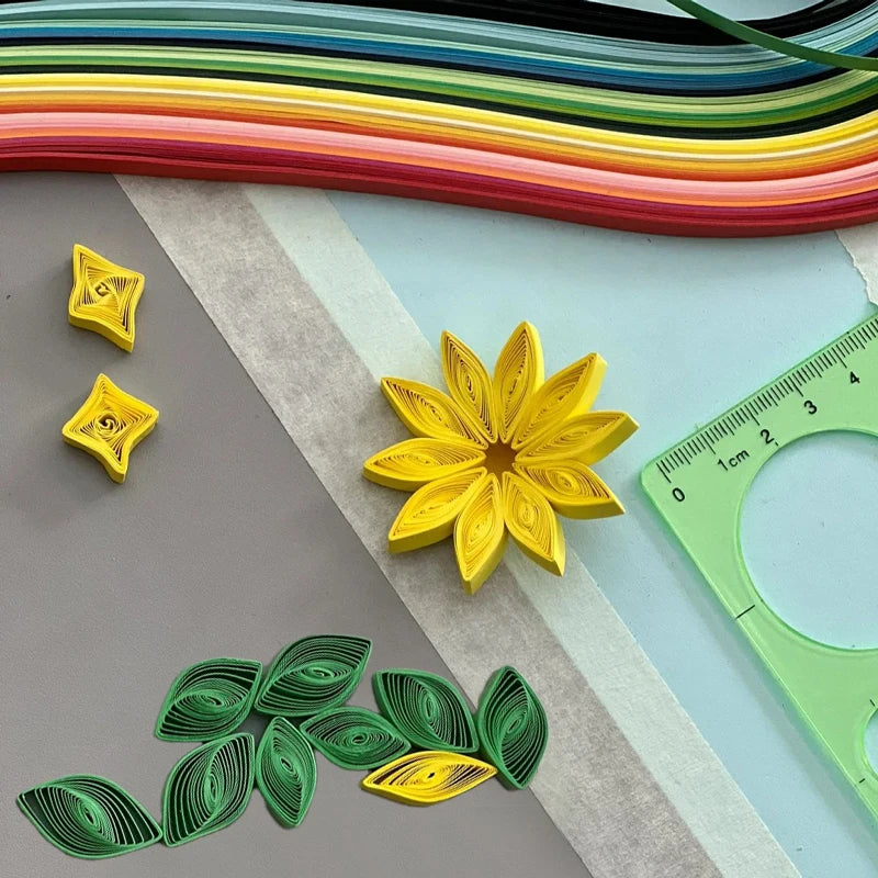 260pcs Rainbow Paper Quilling Strips Set | Paper Craft DIY Kit for Handmade Gifts additional angle