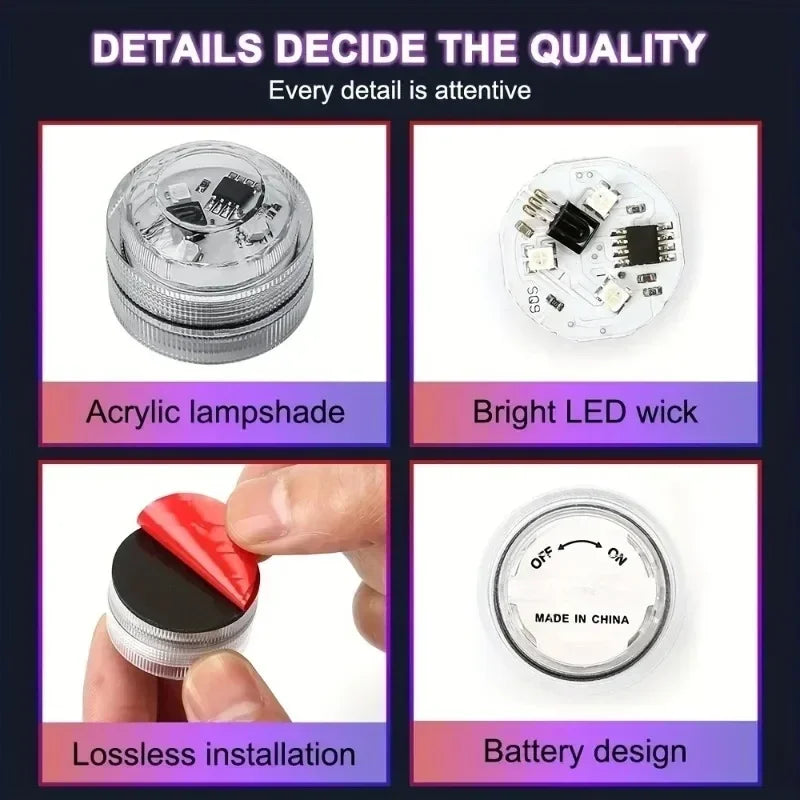Wireless Adhesive LED Car Interior Ambient Light Remote Control Decor Auto Roof Foot lifestyle view