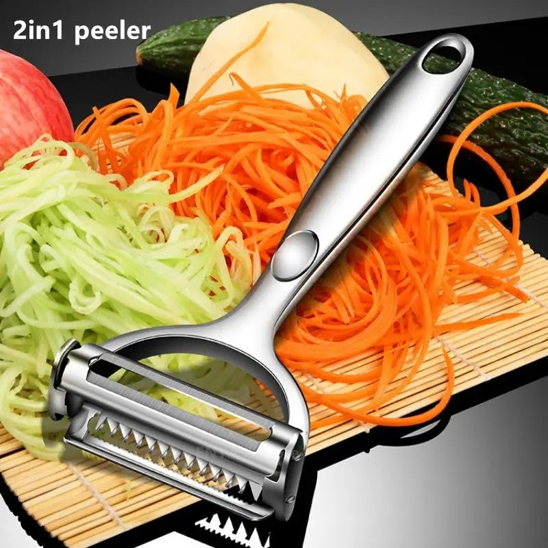 Stainless Steel Julienne Peeler and Vegetable Slicer | Kitchen Tool alternate view