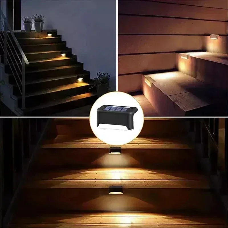 LED Lights Outdoor Garden Light Deck Lamp Solar Stairs Light Waterproof