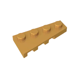 Gobricks GDS-549 Wedge Plate 4 x 2 Right | Building Block for Compatible DIY Sets detail view