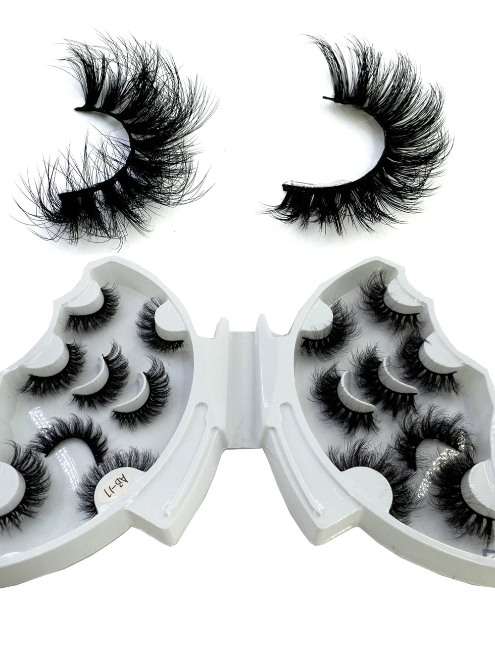 5-8 Pairs Natural Russian Striped Mink Lashes | 3D Volume Wavy False Eyelash Extensio lifestyle view