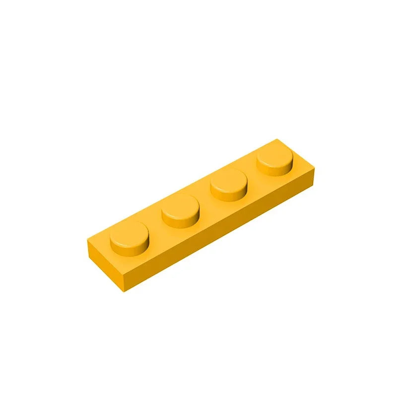 Gobricks GDS-504 Plate 1 x 4 | Compatible Building Block Pieces close-up view