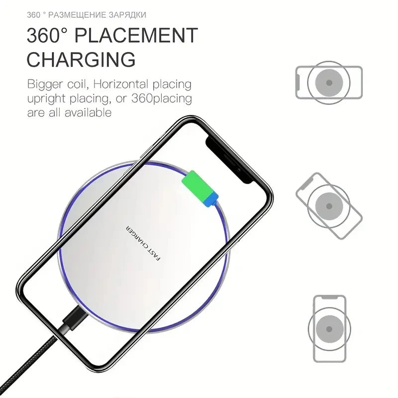 Wireless Charger Mobile Phone Chargers Pad Stand For iPhone 16 15 14 13 12 11 Pro Max lifestyle view