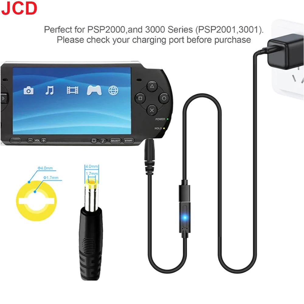 Type-C Charging Adapter for PSP 2000 3000 and PS3 | Game Console Power and Data Cab additional angle