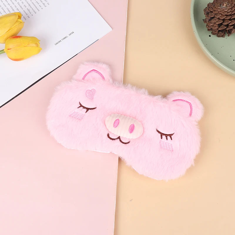 Plush Cat Eye Mask for Sleep | Soft Travel Blindfold additional angle