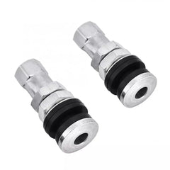 Silver Short Tire Valve Stems 2-Pack
