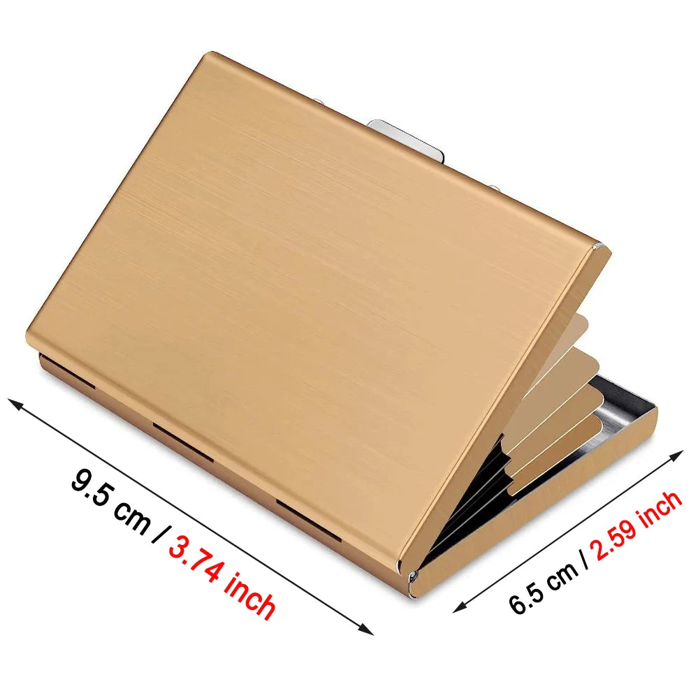 RFID Blocking Credit Card Holder | Slim Metal Wallet for 6 Cards additional angle
