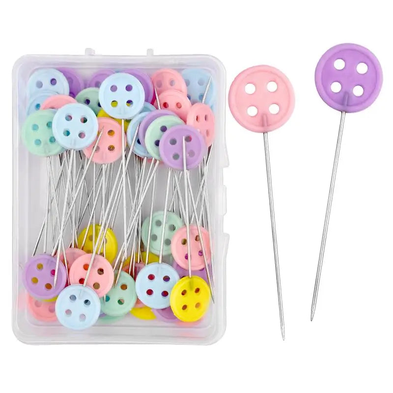 100/50Pcs Patchwork Pins Dressmaking Pins Sewing Embroidery Tools Needle Fixed Metal alternate view