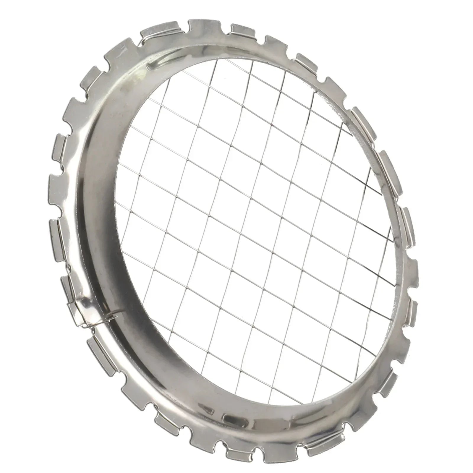 Stainless Steel Round Grid Egg Slicer | Multi-Function Fruit and Vegetable Chopper close-up view