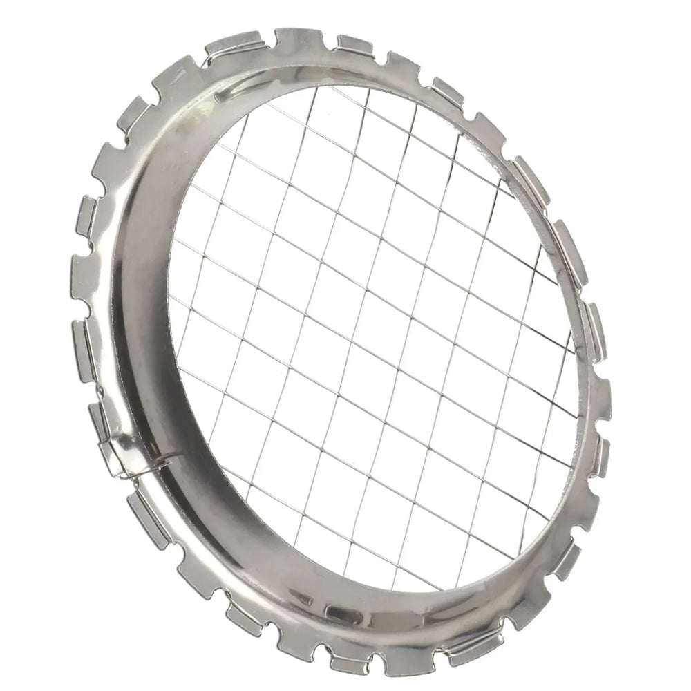 Stainless Steel Round Grid Egg Slicer | Multi-Function Fruit and Vegetable Chopper close-up view
