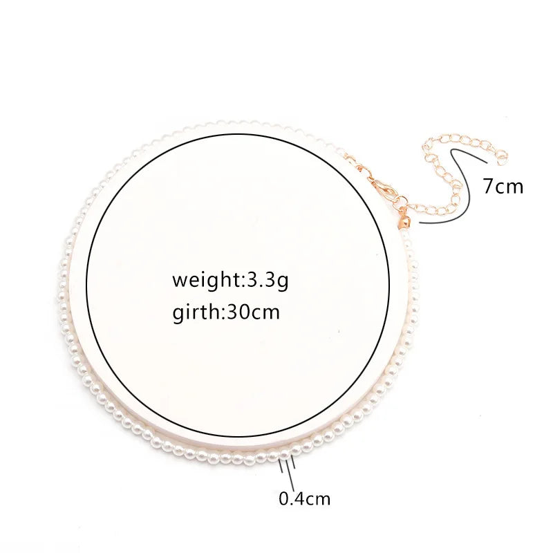 Imitation Pearl Necklace Adjustable Elegant Irregular Beads New Trend Date Wedding Party detail view