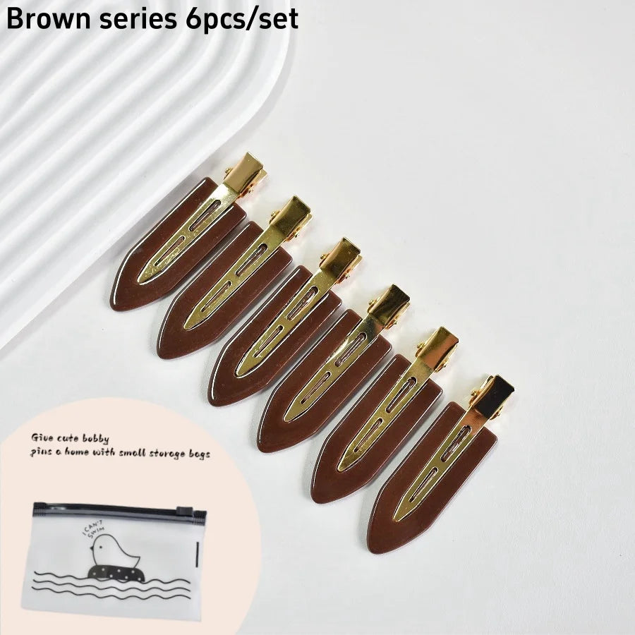 6PCS/SET Women's Multi-Colored Acrylic Non-Bending Hairpin Daily Makeup Face Wash Ban lifestyle view