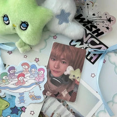 1Pc Kpop Idol SION RIKU YUSHI JAEHEE RYO SAKUYA Single [ Wish ] Wichu Keyring Same Green detail view